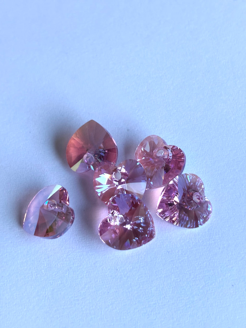 6229P. Pure Crystal hearts. 10.3x10mm. Pink.