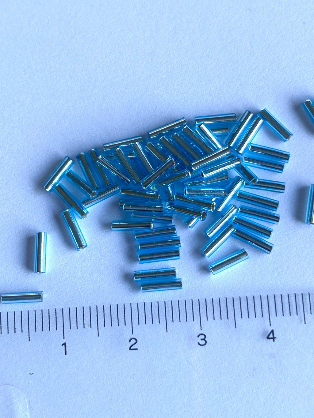 0181.Glass tube beads 6mm.
