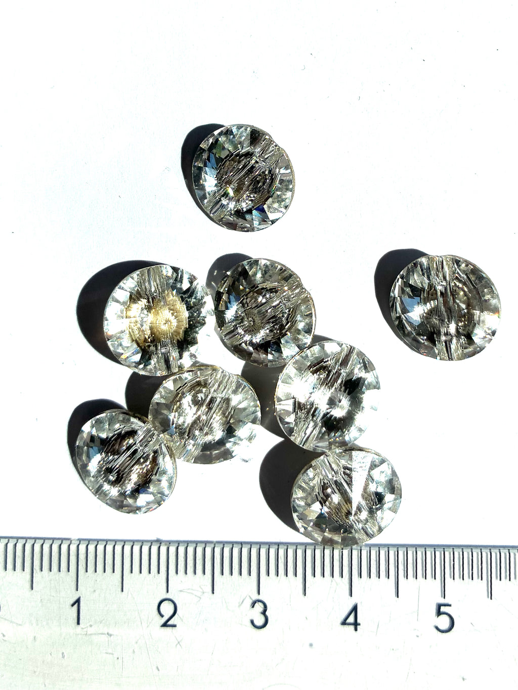 BPC3017. Cristal pur. Bouton. 12 mm. Transparent. Feuilleté