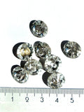 BPC3017. Cristal pur. Bouton. 12 mm. Transparent. Feuilleté