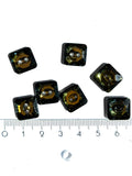 3024. Crystal square button 12mm.