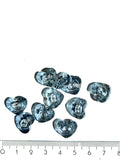30235. Heart shaped button 12x14mm.