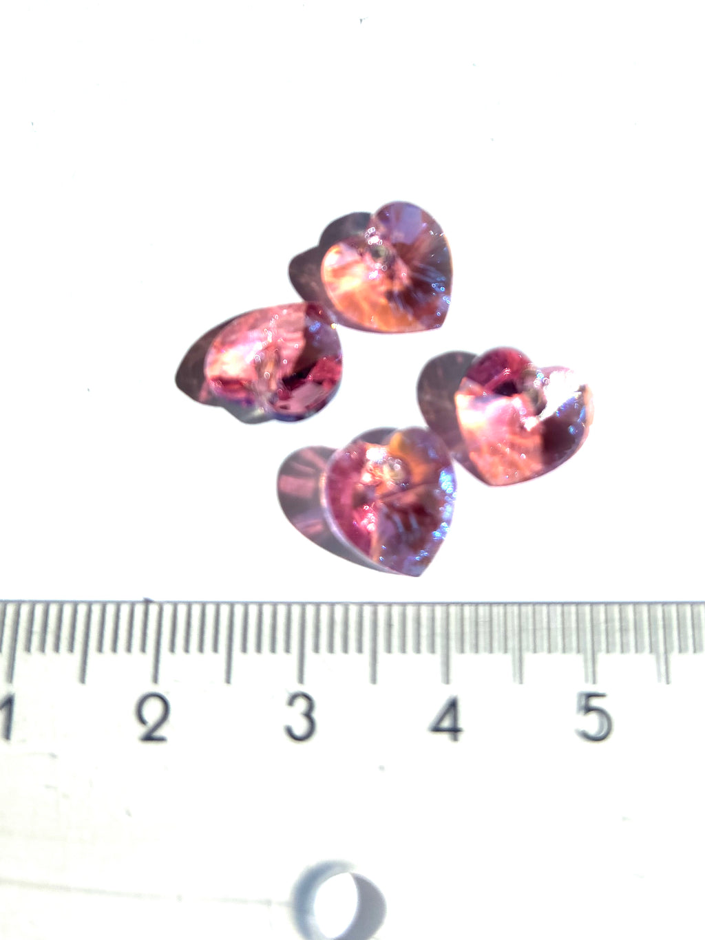 6229P. Pure Crystal hearts. 10.3x10mm. Pink.