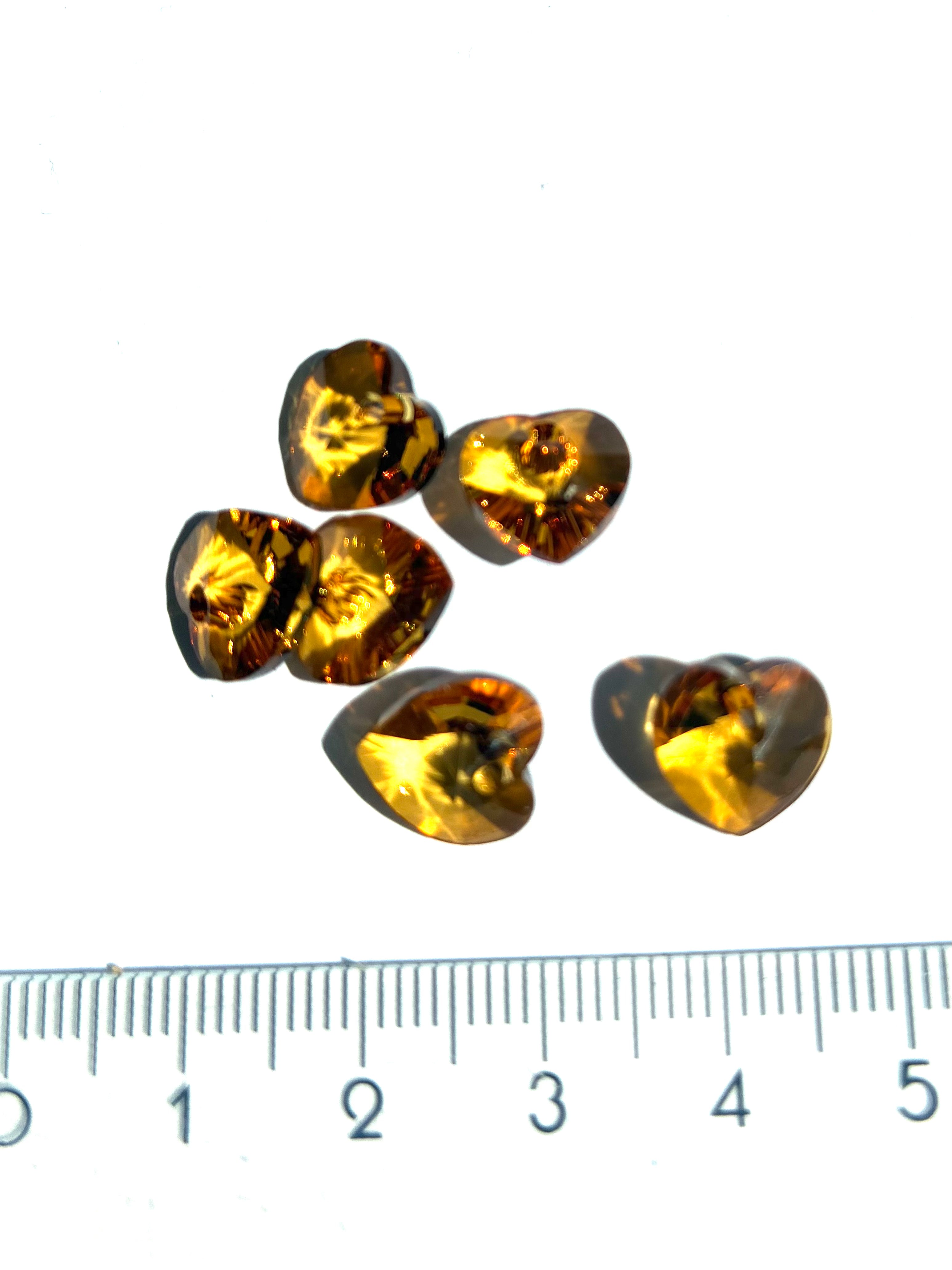 6230. Pure Crystal. Hearts. 10.3x10mm. Yellow-gold