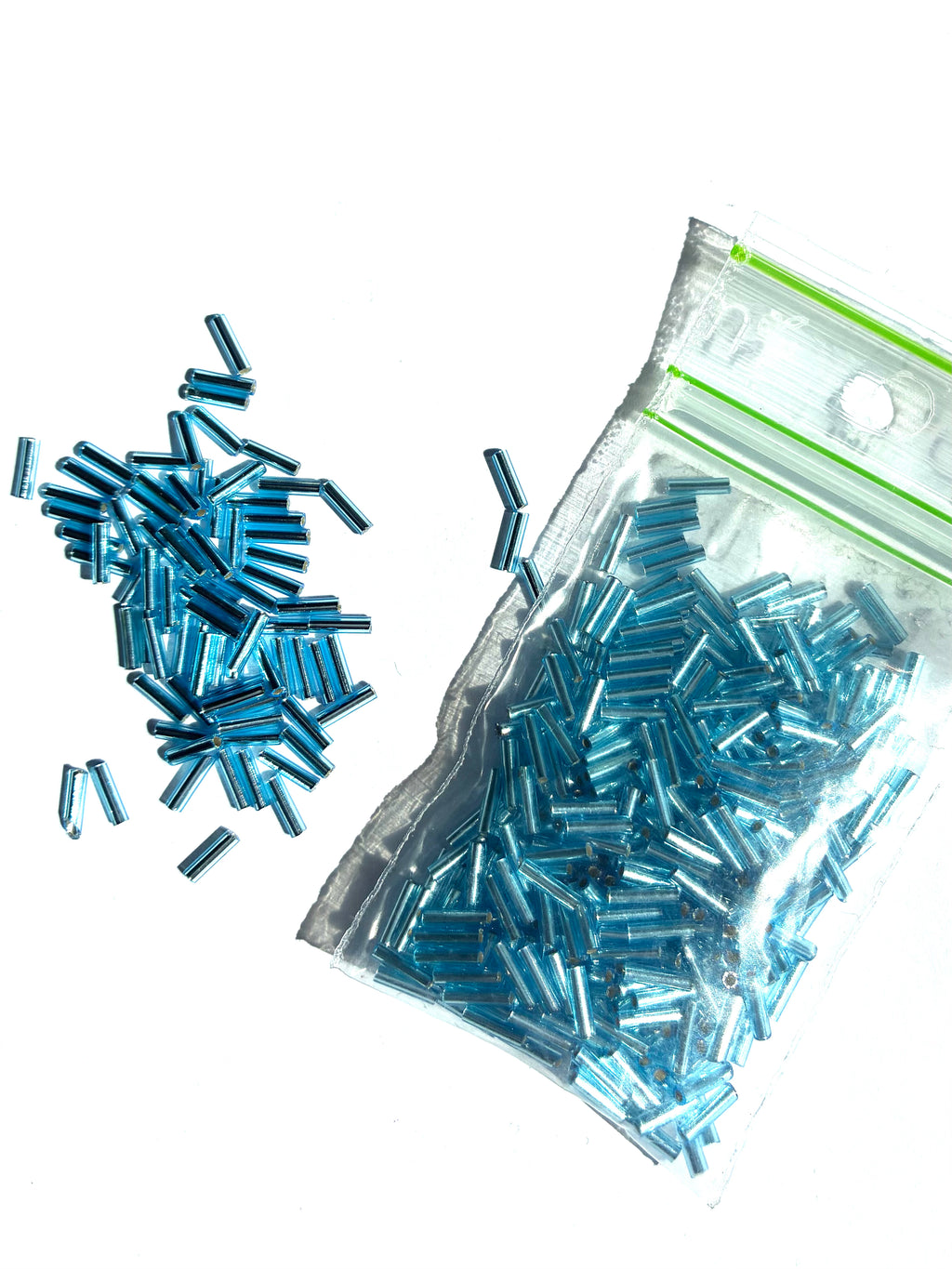 0181.Glass tube beads 6mm.
