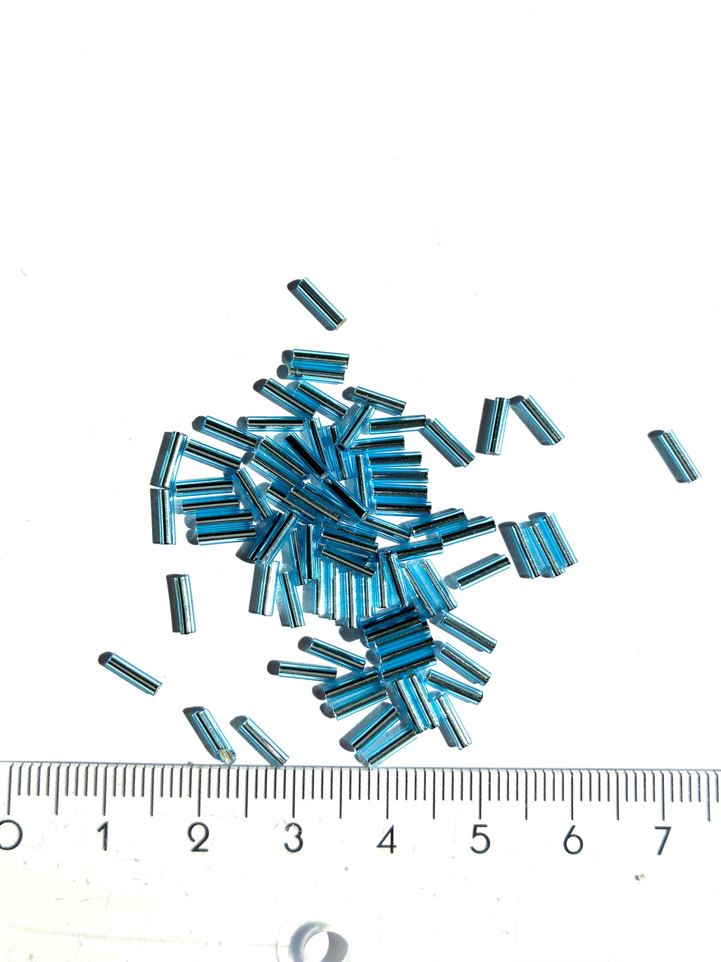 0181.Glass tube beads 6mm.