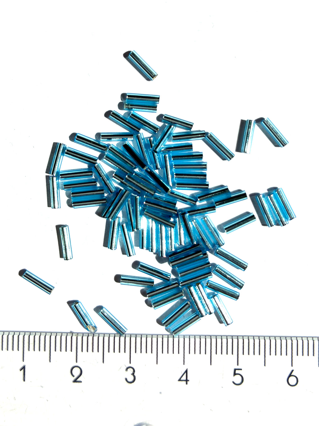 0181.Glass tube beads 6mm.