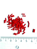 4081. Glass tube beads 6mm.