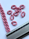1109ACC. Decorative chain. 15mm. Pink gloss.